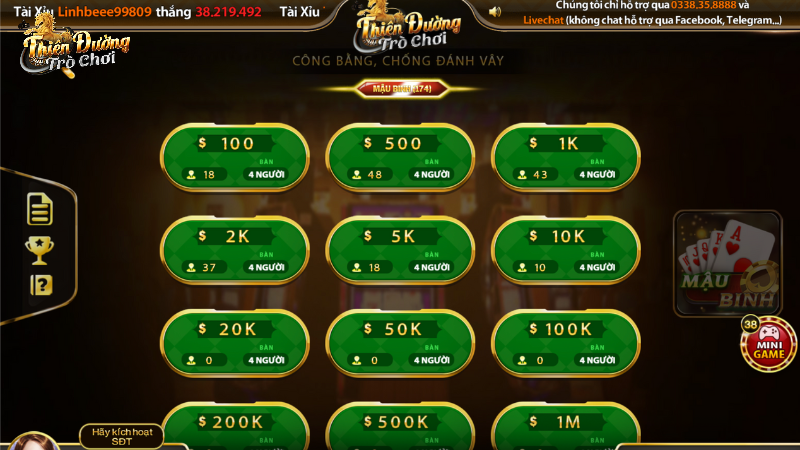 Hướng dẫn chơi mậu binh TDTC một cách đơn giản, chi tiết